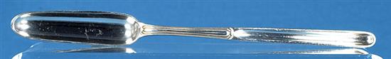 A George III silver thread pattern marrow scoop, Length 212mm Weight 1.6oz/50grms